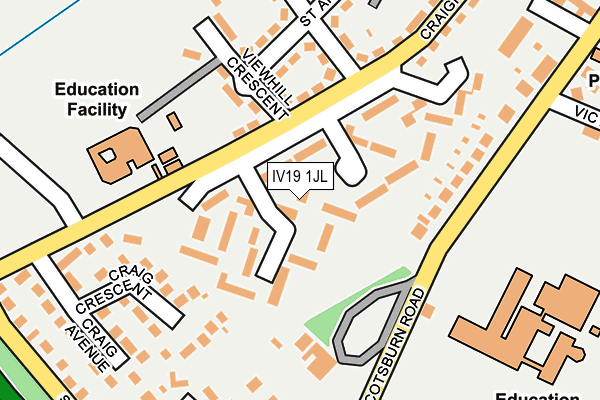IV19 1JL map - OS OpenMap – Local (Ordnance Survey)