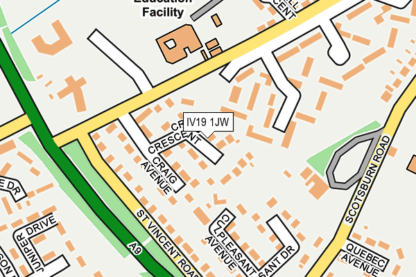 IV19 1JW map - OS OpenMap – Local (Ordnance Survey)
