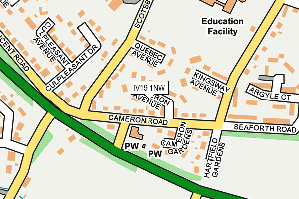 IV19 1NW map - OS OpenMap – Local (Ordnance Survey)