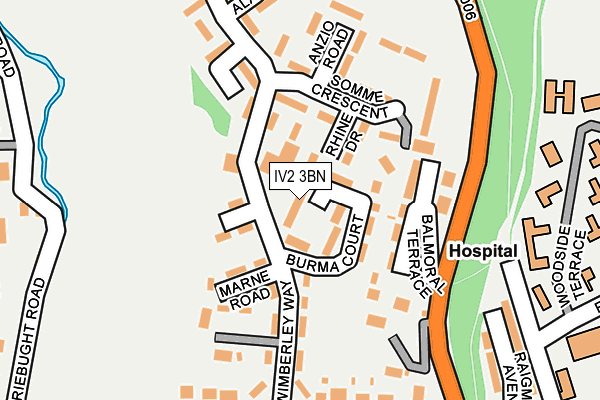 IV2 3BN map - OS OpenMap – Local (Ordnance Survey)