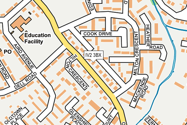 IV2 3BX map - OS OpenMap – Local (Ordnance Survey)