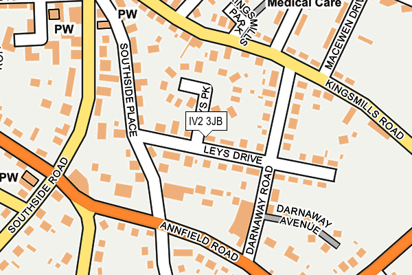 IV2 3JB map - OS OpenMap – Local (Ordnance Survey)