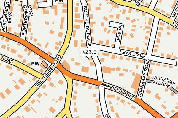 IV2 3JE map - OS OpenMap – Local (Ordnance Survey)