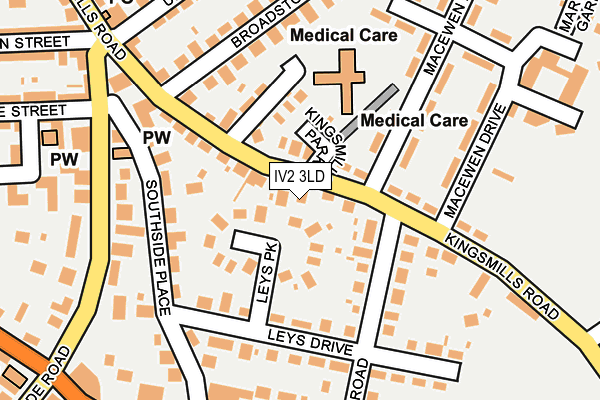 IV2 3LD map - OS OpenMap – Local (Ordnance Survey)