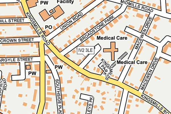 IV2 3LE map - OS OpenMap – Local (Ordnance Survey)