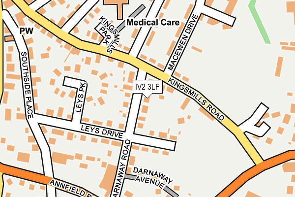 IV2 3LF map - OS OpenMap – Local (Ordnance Survey)