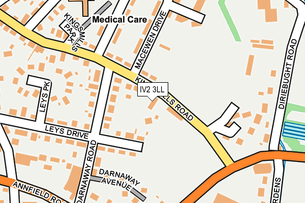IV2 3LL map - OS OpenMap – Local (Ordnance Survey)