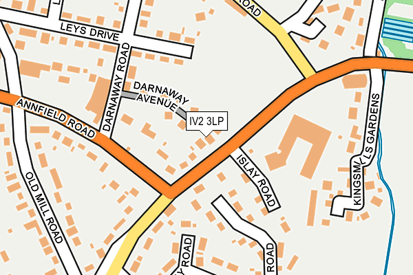 IV2 3LP map - OS OpenMap – Local (Ordnance Survey)