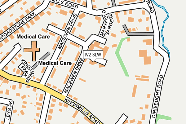 IV2 3LW map - OS OpenMap – Local (Ordnance Survey)