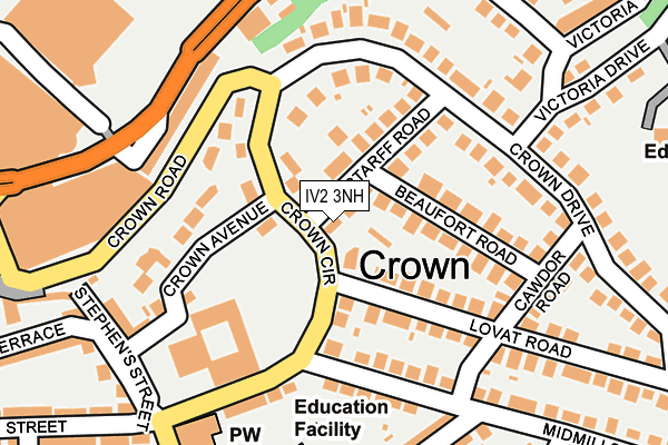 IV2 3NH map - OS OpenMap – Local (Ordnance Survey)