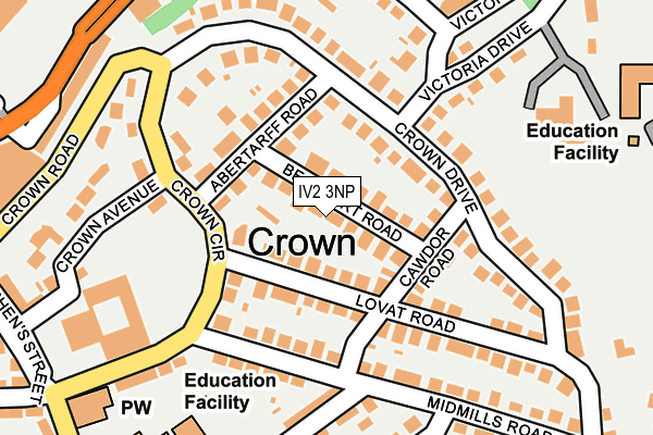 IV2 3NP map - OS OpenMap – Local (Ordnance Survey)