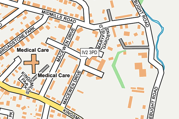 IV2 3PD map - OS OpenMap – Local (Ordnance Survey)