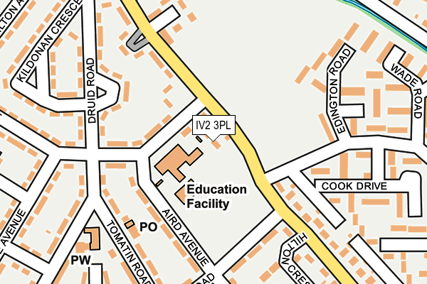 IV2 3PL map - OS OpenMap – Local (Ordnance Survey)