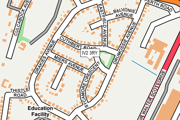 IV2 3RY map - OS OpenMap – Local (Ordnance Survey)