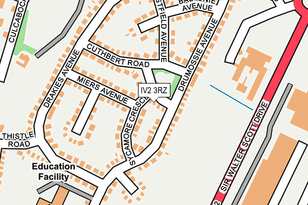 IV2 3RZ map - OS OpenMap – Local (Ordnance Survey)