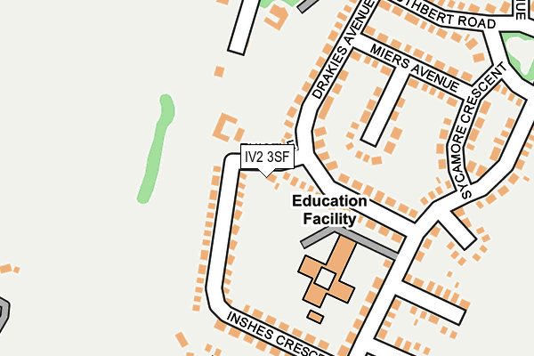 IV2 3SF map - OS OpenMap – Local (Ordnance Survey)