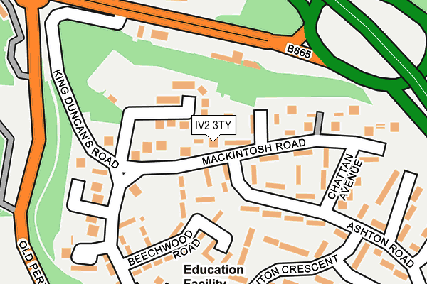 IV2 3TY map - OS OpenMap – Local (Ordnance Survey)