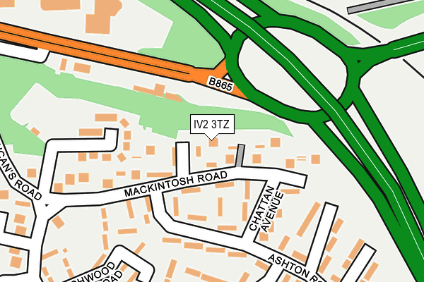 IV2 3TZ map - OS OpenMap – Local (Ordnance Survey)