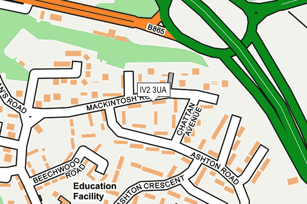 IV2 3UA map - OS OpenMap – Local (Ordnance Survey)