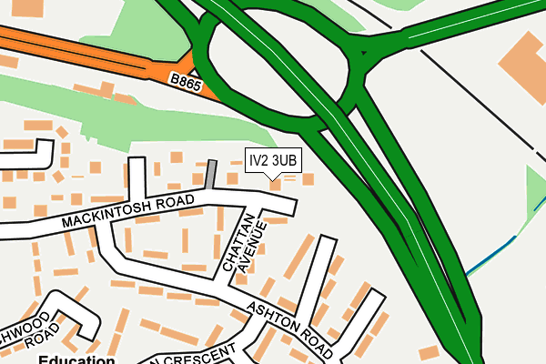 IV2 3UB map - OS OpenMap – Local (Ordnance Survey)