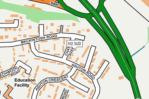 IV2 3UD map - OS OpenMap – Local (Ordnance Survey)