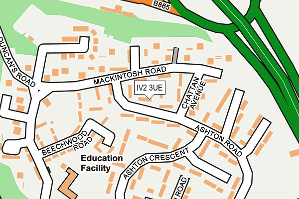 IV2 3UE map - OS OpenMap – Local (Ordnance Survey)