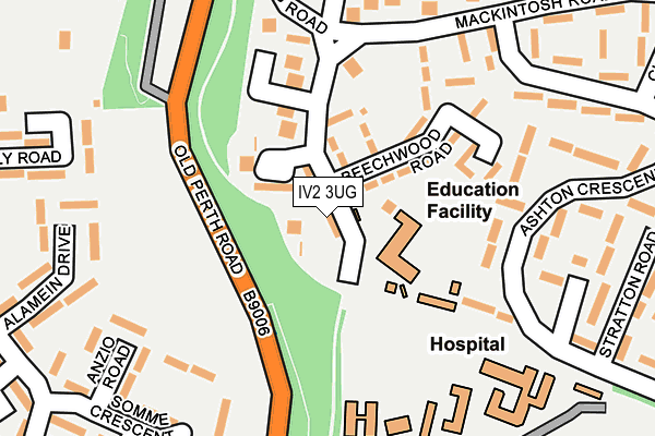 IV2 3UG map - OS OpenMap – Local (Ordnance Survey)