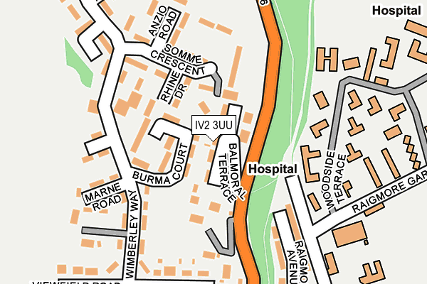IV2 3UU map - OS OpenMap – Local (Ordnance Survey)