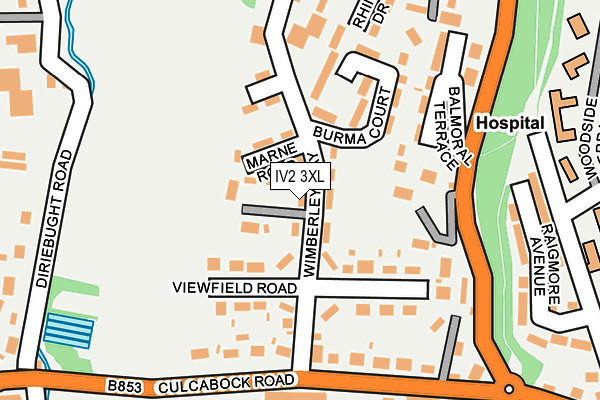 IV2 3XL map - OS OpenMap – Local (Ordnance Survey)