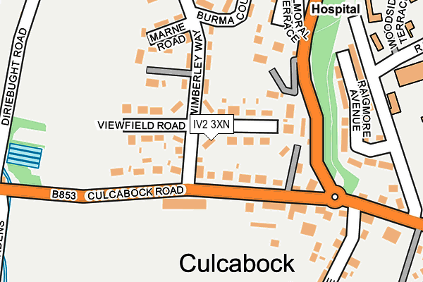 IV2 3XN map - OS OpenMap – Local (Ordnance Survey)