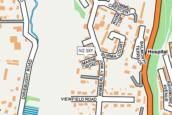 IV2 3XY map - OS OpenMap – Local (Ordnance Survey)