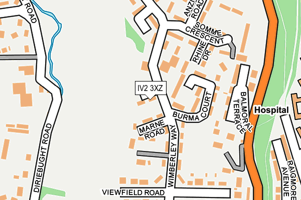 IV2 3XZ map - OS OpenMap – Local (Ordnance Survey)