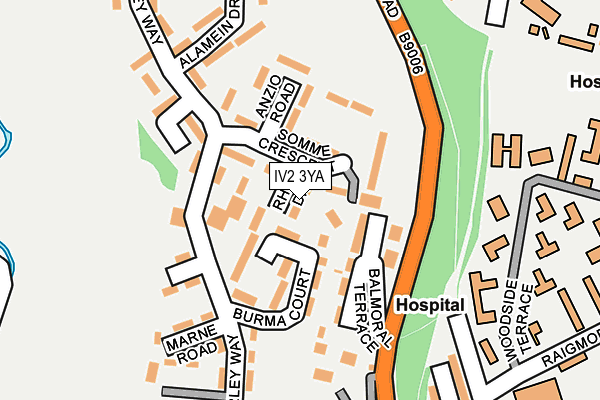 IV2 3YA map - OS OpenMap – Local (Ordnance Survey)