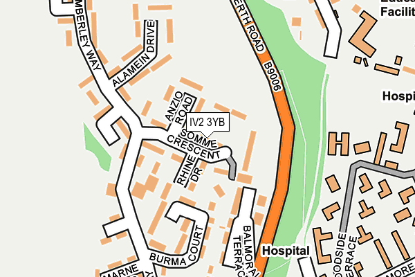 IV2 3YB map - OS OpenMap – Local (Ordnance Survey)