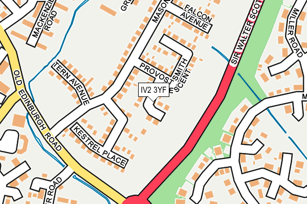 IV2 3YF map - OS OpenMap – Local (Ordnance Survey)