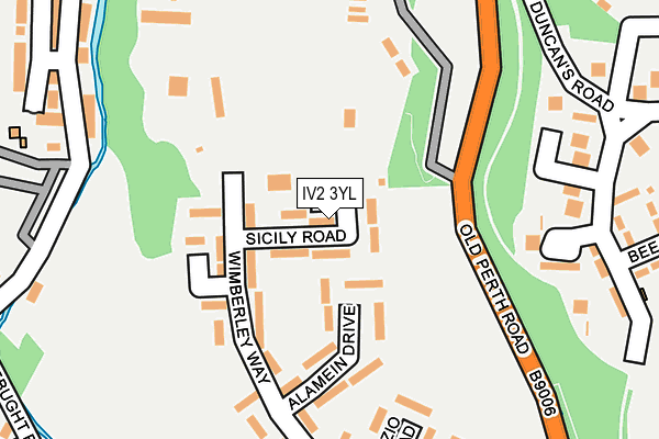 IV2 3YL map - OS OpenMap – Local (Ordnance Survey)