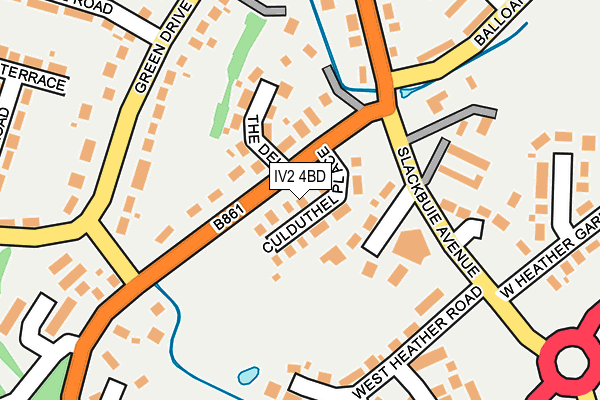 IV2 4BD map - OS OpenMap – Local (Ordnance Survey)