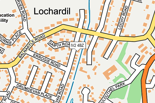 IV2 4BZ map - OS OpenMap – Local (Ordnance Survey)