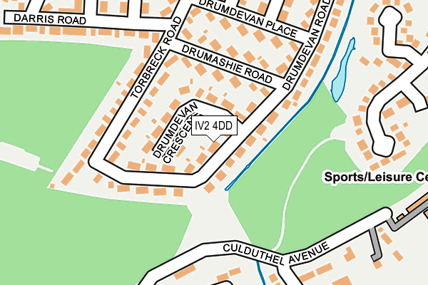 IV2 4DD map - OS OpenMap – Local (Ordnance Survey)