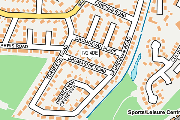 IV2 4DE map - OS OpenMap – Local (Ordnance Survey)