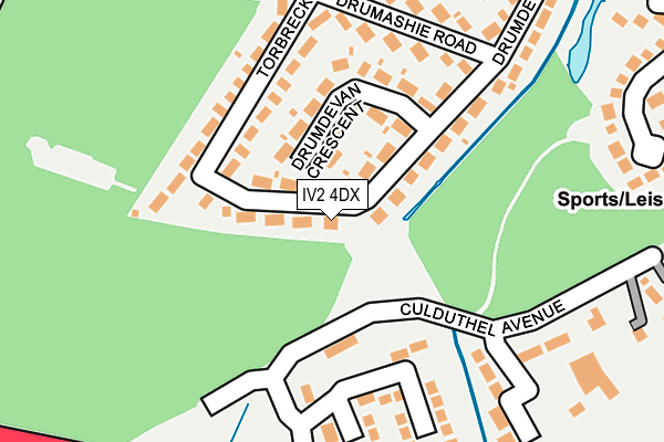 IV2 4DX map - OS OpenMap – Local (Ordnance Survey)