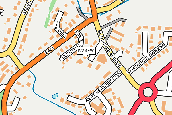 IV2 4FW map - OS OpenMap – Local (Ordnance Survey)