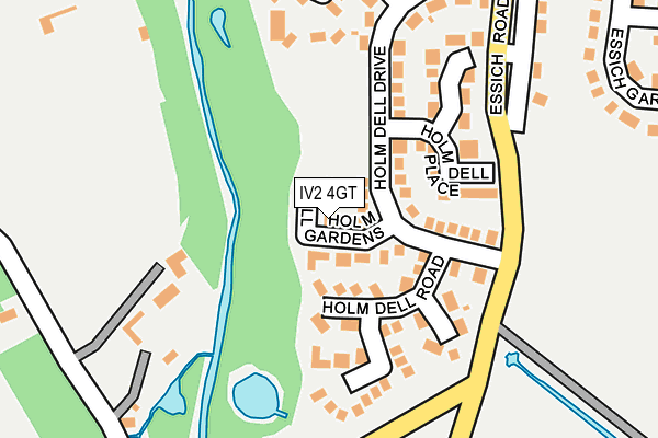 IV2 4GT map - OS OpenMap – Local (Ordnance Survey)