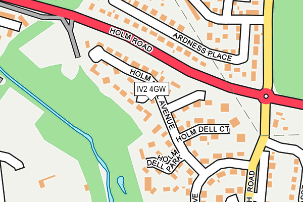 IV2 4GW map - OS OpenMap – Local (Ordnance Survey)