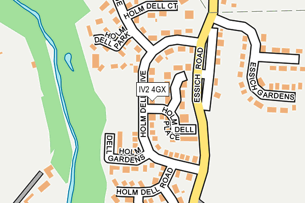 IV2 4GX map - OS OpenMap – Local (Ordnance Survey)