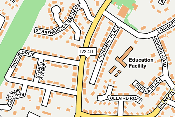IV2 4LL map - OS OpenMap – Local (Ordnance Survey)