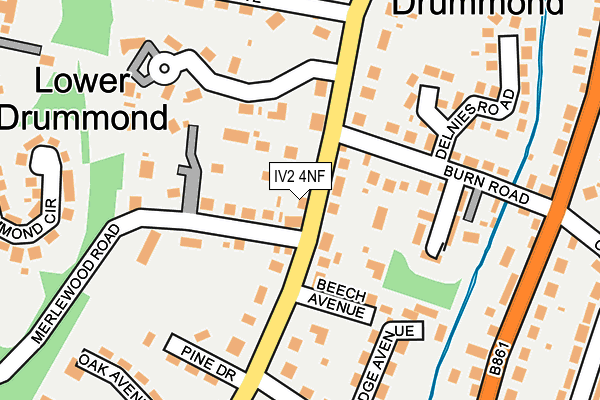 IV2 4NF map - OS OpenMap – Local (Ordnance Survey)