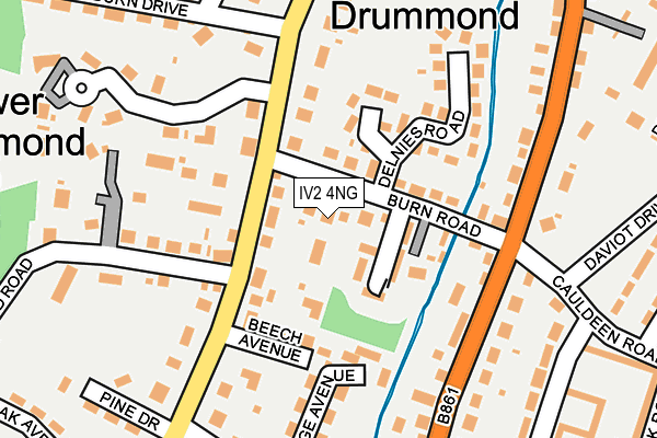 IV2 4NG map - OS OpenMap – Local (Ordnance Survey)