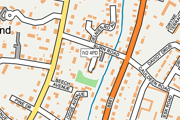 IV2 4PD map - OS OpenMap – Local (Ordnance Survey)