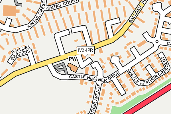 IV2 4PR map - OS OpenMap – Local (Ordnance Survey)
